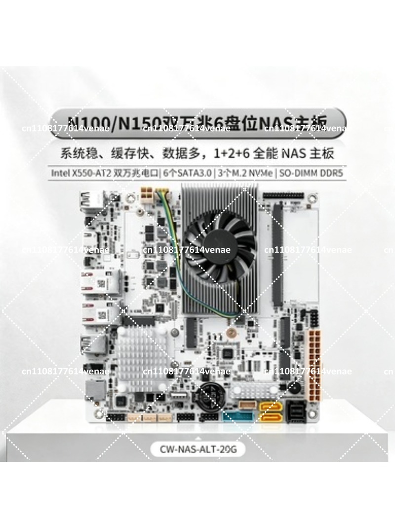 Nas Motherboard 8 Sata Mini Itx - Placa-Mãe NAS de 8 Baias com