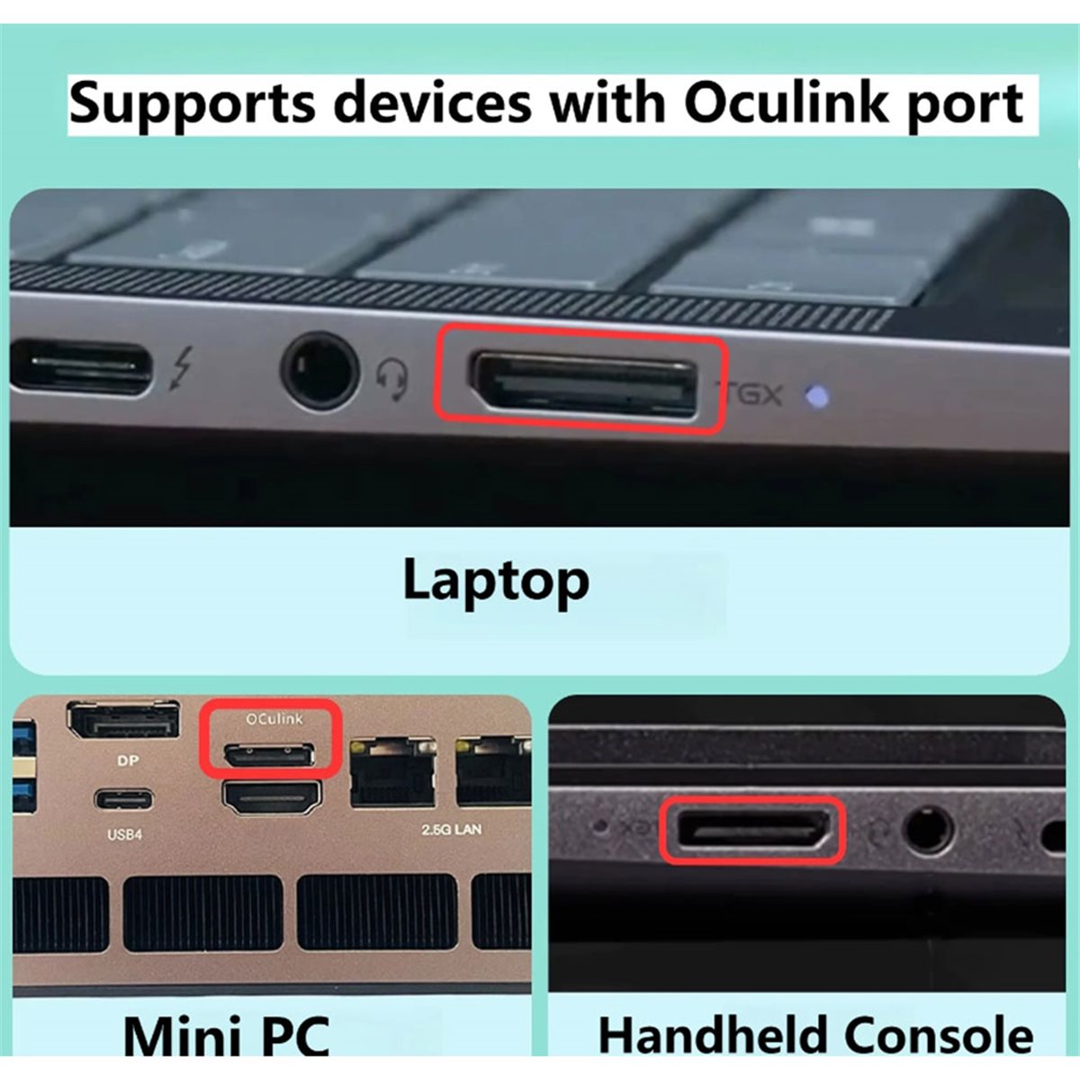 Oculink Egpu Mini Pc - NOVO LANÇAMENTO~Dock de Placa Gráfica Oculink