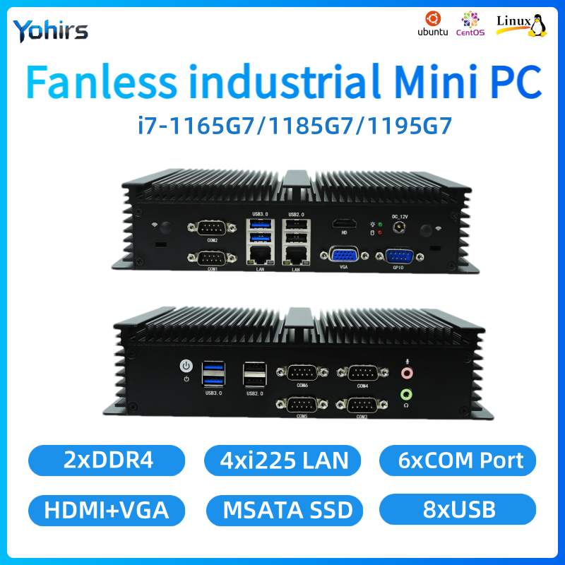 Fanless Industrial Pc Rs485 Core I7 - Pc embutido sem ventilador intel core