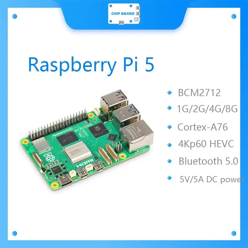 Raspberry Pi 5 8Gb Board - Placa Raspberry Pi 5 Cortex-A76 Linux