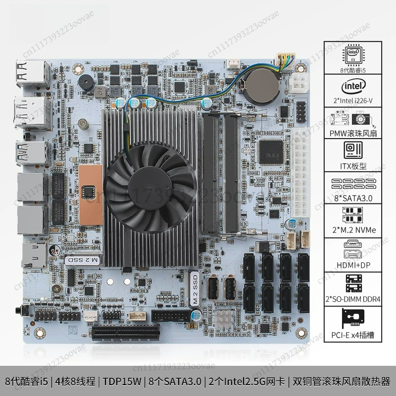 Placa-Mãe NAS Df 8 Bay I5-8265 - Nas Motherboard 8 Sata Mini Itx avaliação e preço