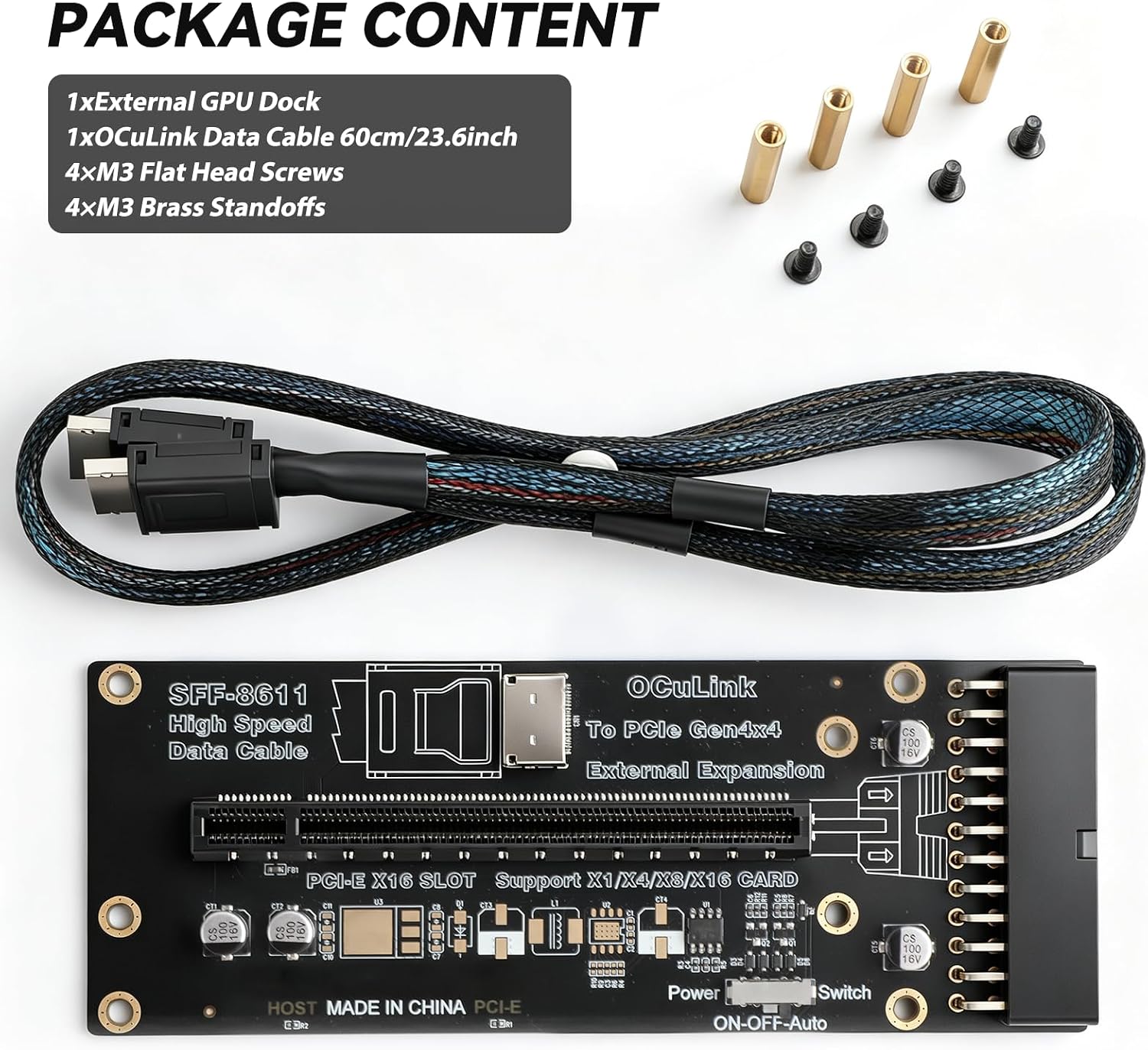 Adaptador OCuLink PCIe 4.0 X4  - Oculink Egpu Mini Pc avaliação e preço
