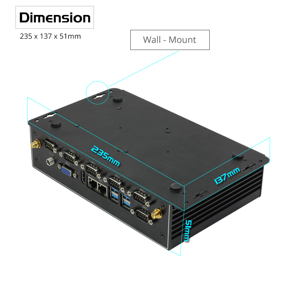 Mini PC Industrial Fanless Dua - Fanless Industrial Pc Rs485 Core I7 avaliação e preço